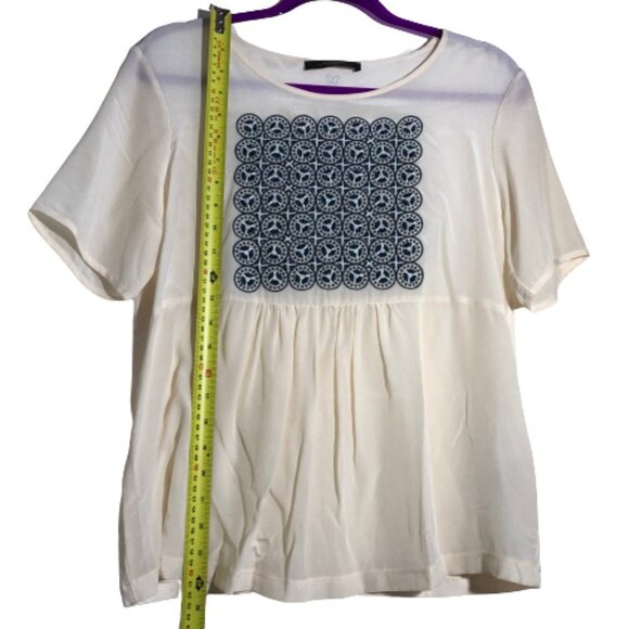 Max Mara Weekend silk and viscose cream tunic top - Picture 8 of 9